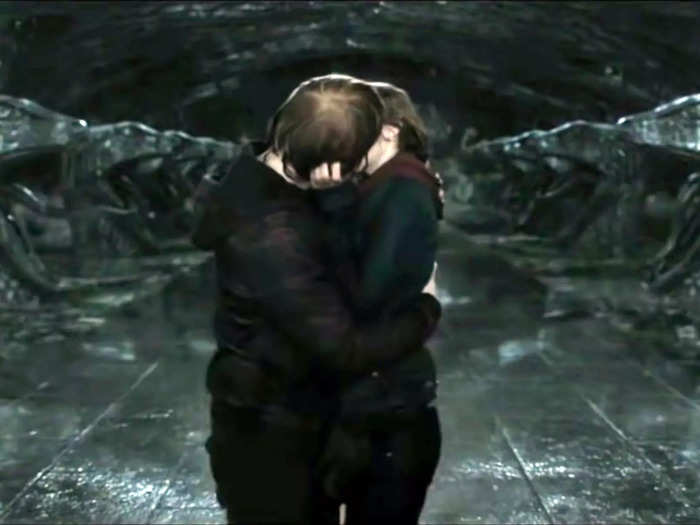 The kiss between Ron and Hermione was incredibly difficult to shoot.