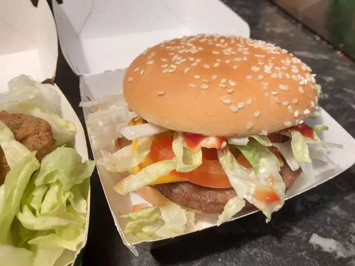 The McPlant cost £3.79 ($5.07) on its own, rising to £5.29 ($7.08) as a medium meal and £5.69 ($7.62) as a large meal. This is the same as a McDonald