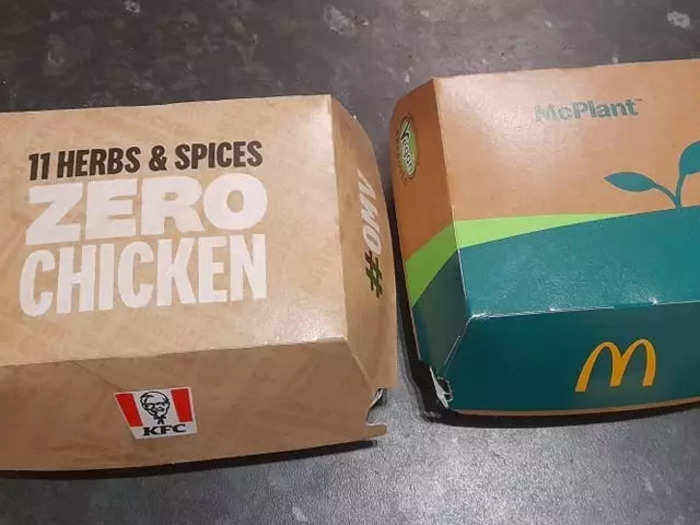 Both came in packaging designed specifically for that product. KFC