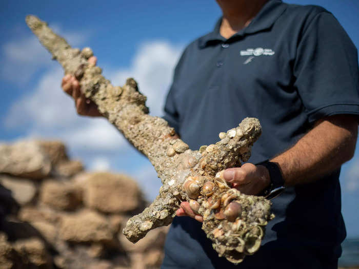 An amateur diver found a 3-foot sword off the Israeli coast dating back to the Crusades