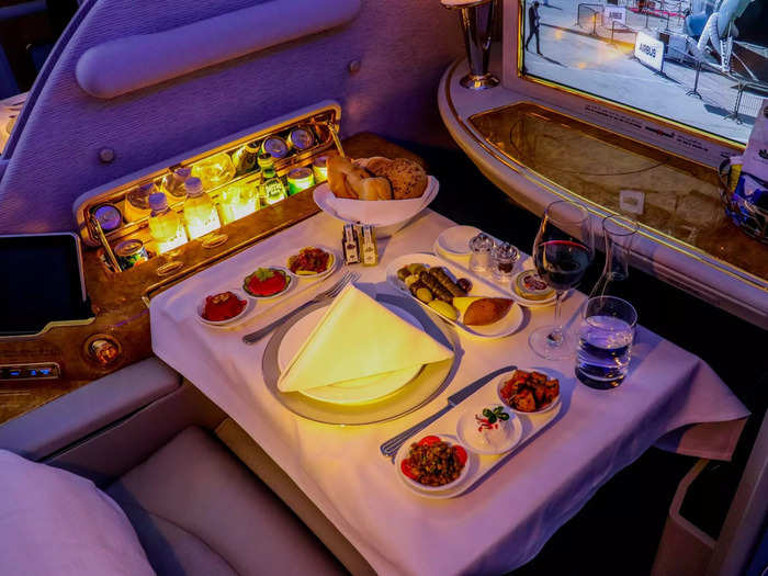 Caviar and fine champagne continue to be served in Emirates