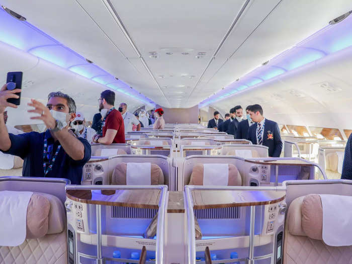 Business class still takes up the majority of the upper deck with 76 seats in total.