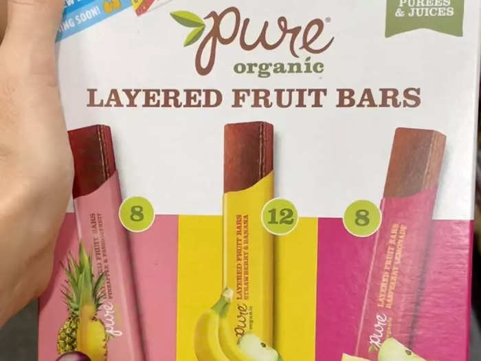 Fruit bars satisfy my sugar cravings.