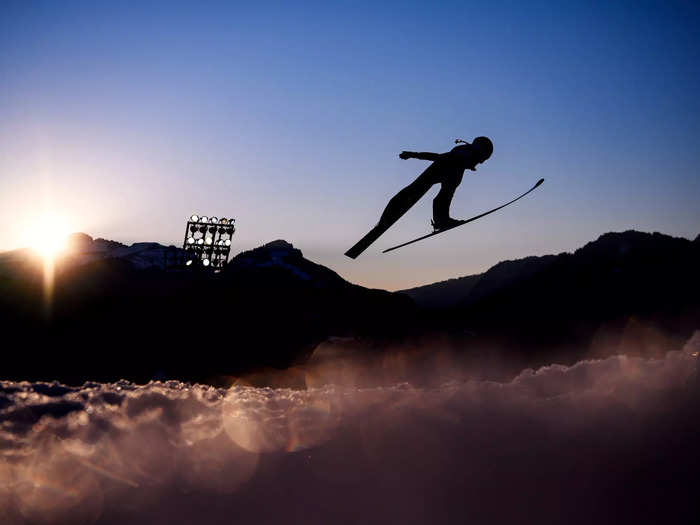 3/1: Ursa Bogataj of Slovenia jumps during the Women Large Hill Individual training session at the FIS Nordic World Ski Championships in Oberstdorf, Germany.