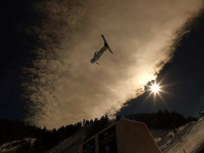 2/6: Danielle Scott of Australia completes a training run for the Woman