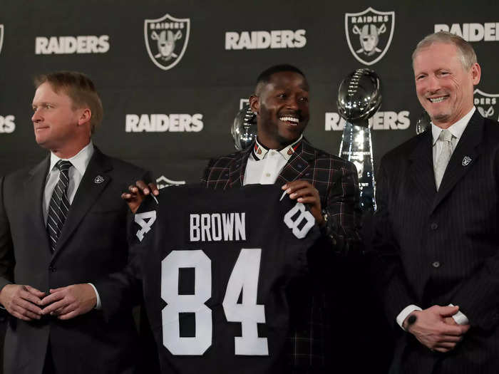 Brown demanded a trade and eventually got his wish, moving to the Raiders in March of 2019 for a third and a fifth-round draft pick. After arriving to much fanfare, the situation devolved quickly.