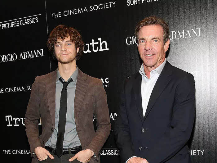 Jack Quaid was the spitting image of Dennis Quaid when they walked a red carpet together in October of that year. Both wore standard menswear looks.