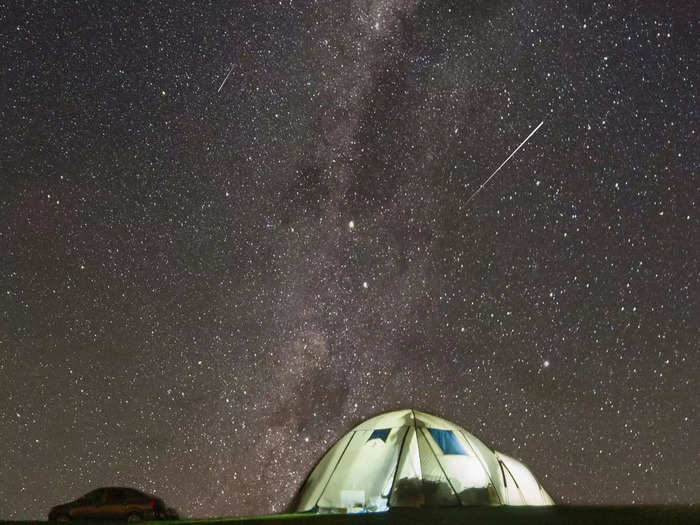 Meteor shower in December