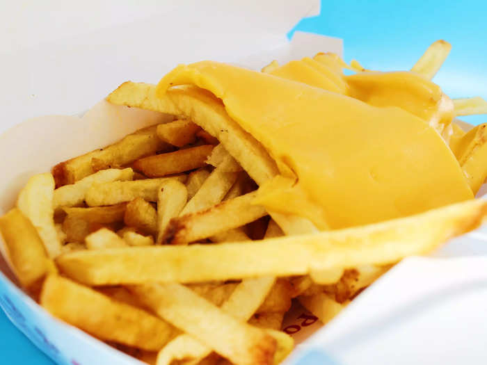 The cheese itself was tasty — it was a tangy, classic American cheese. However, most of the fries didn