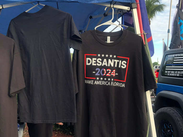 DeSantis 2024 T-shirts were even for sale at the event