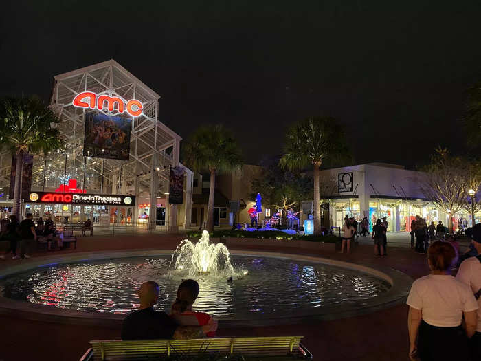 Disney Springs continued to bustle at night with food trucks, live music, and more.