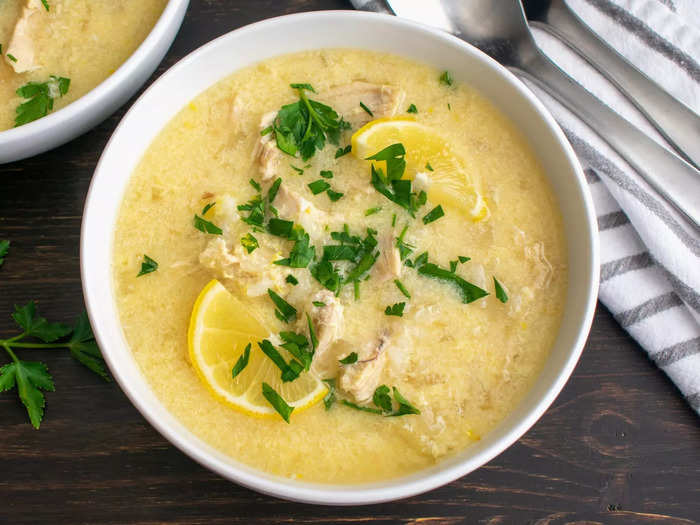 I grew up with avgolemono soup, a classic Greek dish that traditionally combines chicken and rice with the special avgolemono sauce.