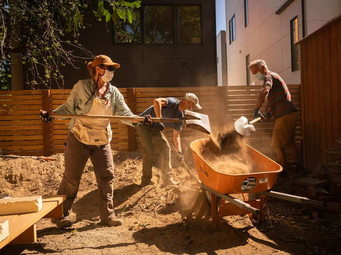 Homeowners who lend their backyards to the Block Project sign a renewable five-year "ground lease" to lease 500 square-feet of their yard to the nonprofit.