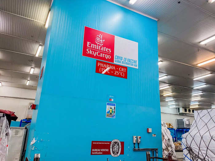 Emirates even expanded its "skypharma" facilities to include cold storage sections with temperatures ranging between two degrees Celsius and 25 degrees Celsius.