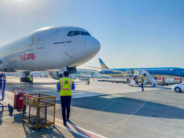 Around 80% of goods that arrive in Dubai on Emirates planes will continue to further destinations while the rest will stay in the city.