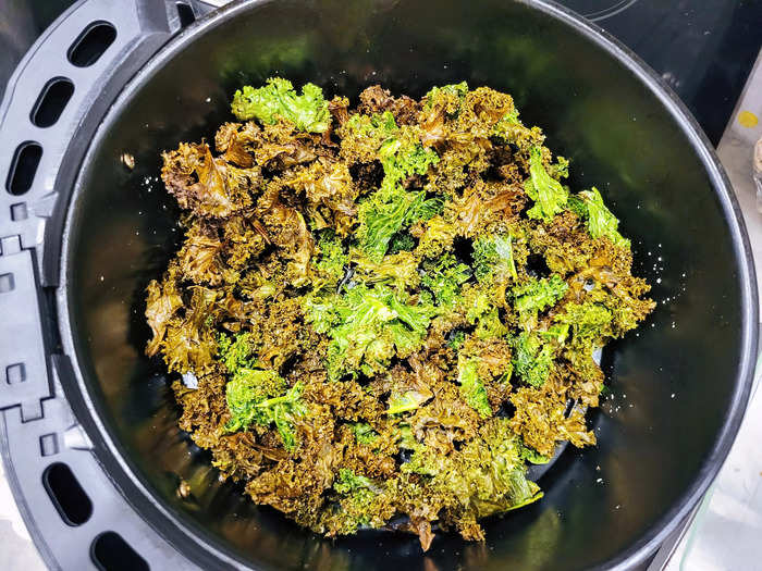 Lastly, we love to snack on air-fried kale chips.