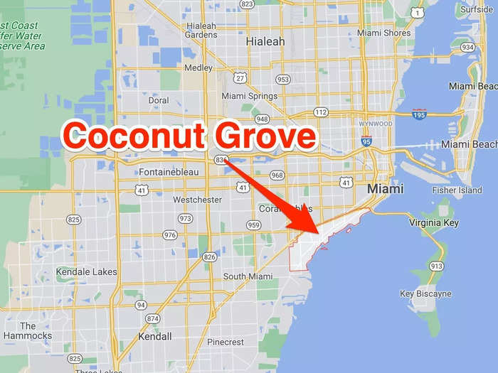 South of downtown Miami, Coconut Grove is located on a marina, giving it a different vibe from Miami