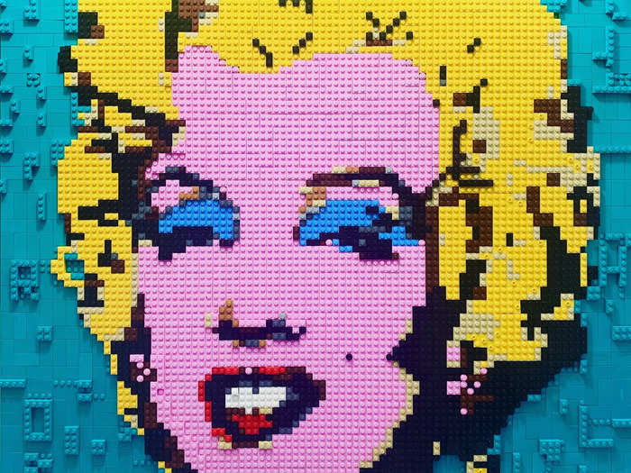 Ewud said the idea behind her art is that each Lego piece symbolizes "building blocks," or things that are iconic. For example, Monroe symbolizes "the building blocks of Hollywood glam," she told Insider.