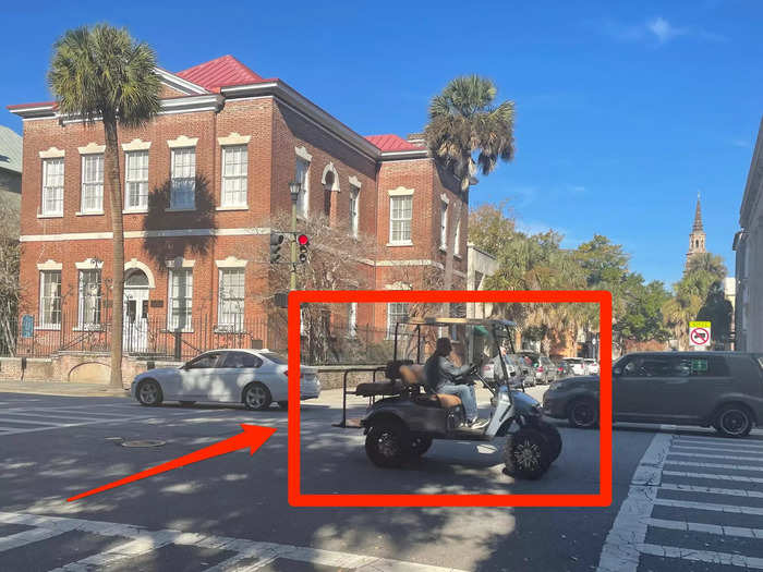 In addition to horse-drawn buggies, I was also surprised to see so many people driving golf carts.