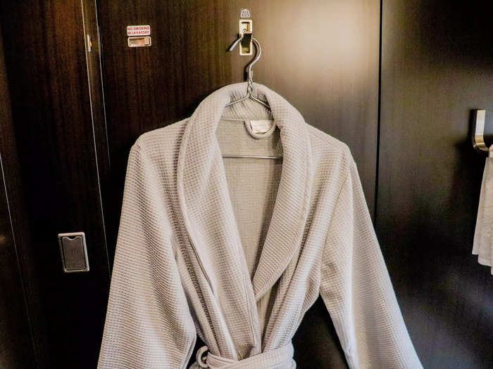 VistaJet even stocks a shower robe for passengers.