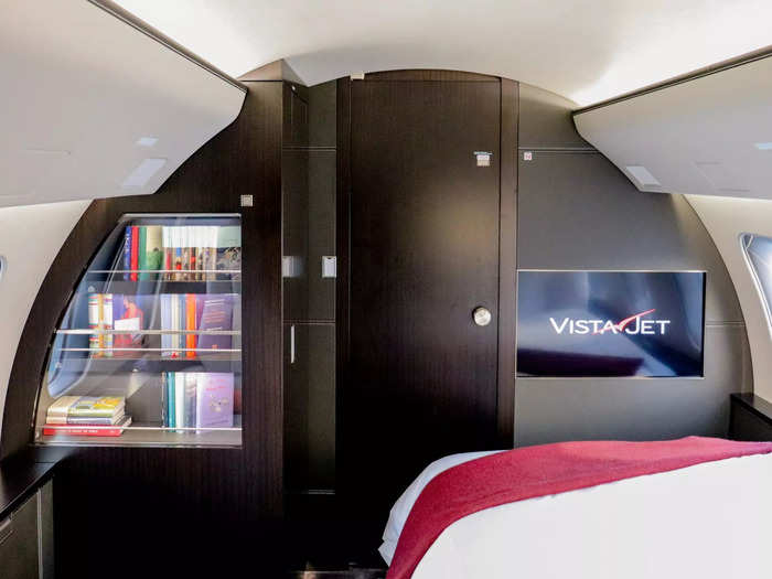 The final living space of the aircraft is the private suite containing a private bedroom that is typically reserved for the principal flyer.