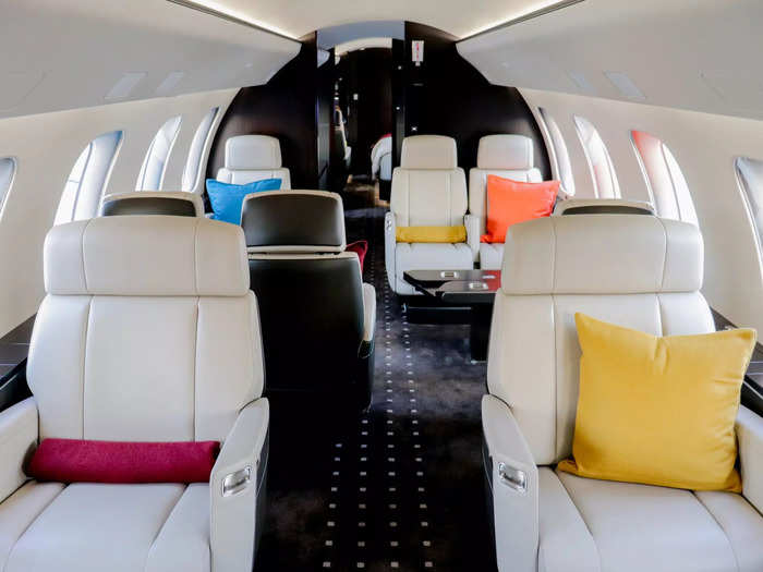 The principal passengers will typically utilize the club suite during takeoff and landing. And once in-flight, the rest of the aircraft awaits.