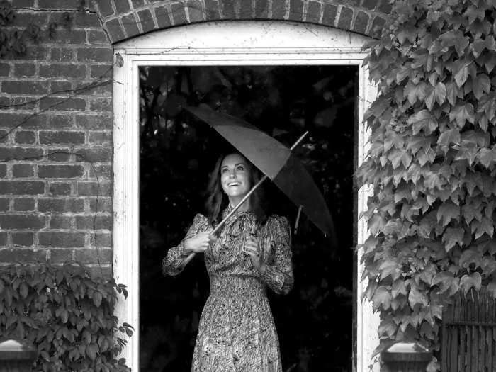 Jackson said royal fans have called this 2017 photo of Middleton at the Sunken Garden in Kensington Palace "a kind of Mary Poppins moment."