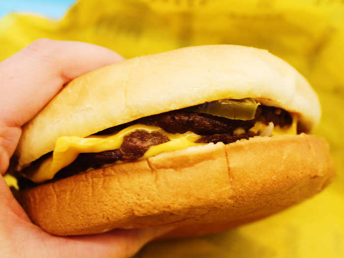 WHATABURGER: Double meat burger with cheese, fries, and a soft drink