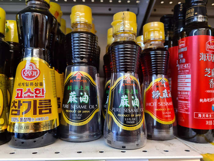 High-quality sesame oil.