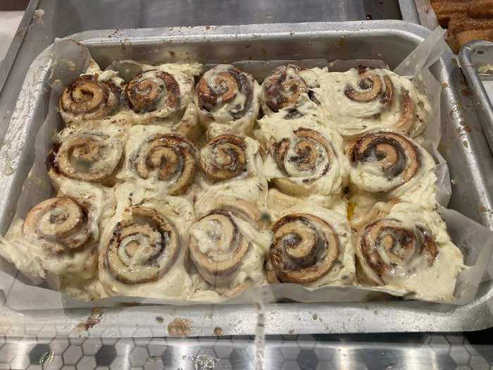 The classic cinnamon rolls looked amazing.