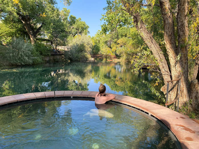 After Texas, we continued west to Santa Fe, New Mexico, where we stopped at a thermal spa.