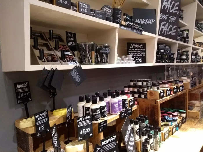 ... and a whole range of makeup products including mascara and lip products that you might not know Lush makes.