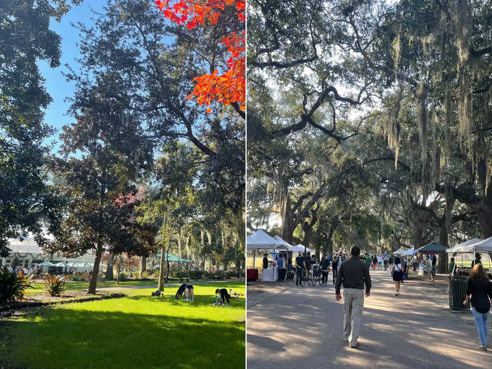 Spending an afternoon in Forsyth Park seems lovely.