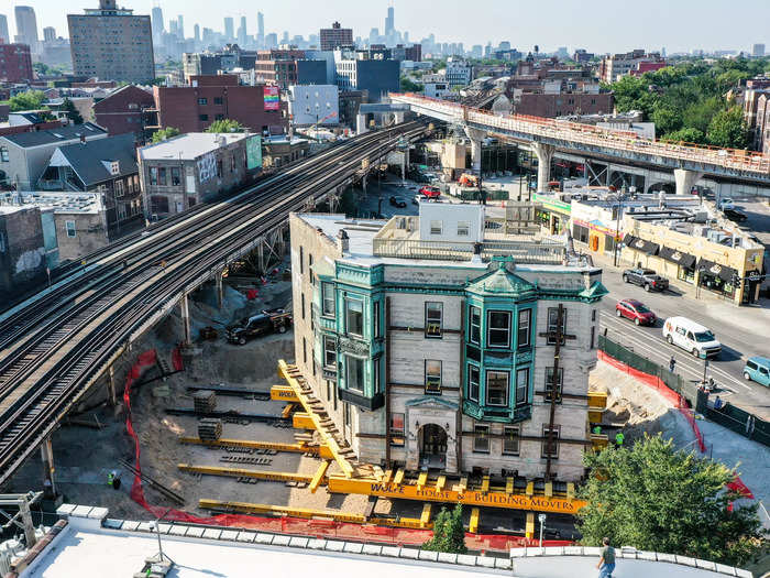 Moving entire buildings like this one is a process known as "structure relocation." It can cost upwards of $1 million depending on the building