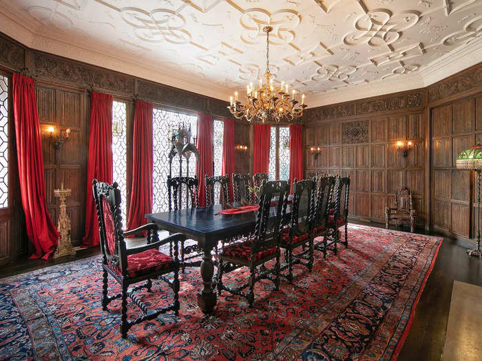 The dining room is fit for royals.