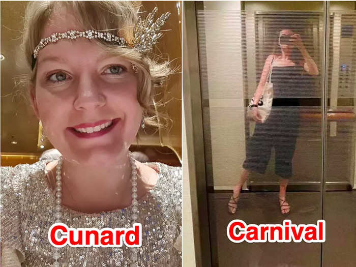On the Queen Elizabeth, nearly every guest participated in formal night. On the Carnival Vista, formal nights were optional.