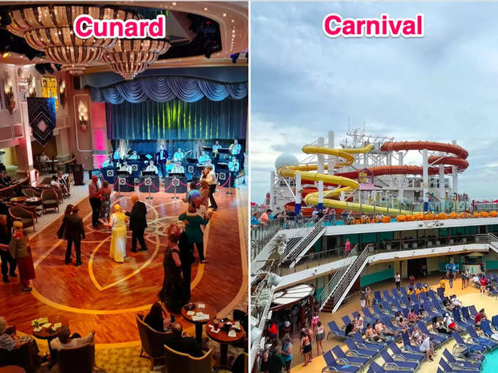 Beyond entertainment, the activities on the ship seemed to target different vacationing styles.