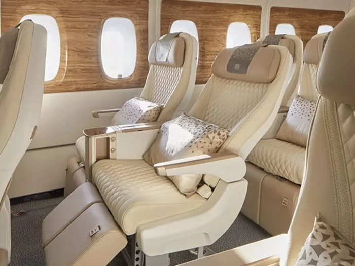 Emirates unveiled its luxurious premium economy in late 2020 on a handful of its A380 double-decker planes.