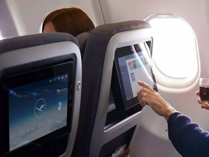 The upgraded seat offers a bigger screen than Lufthansa