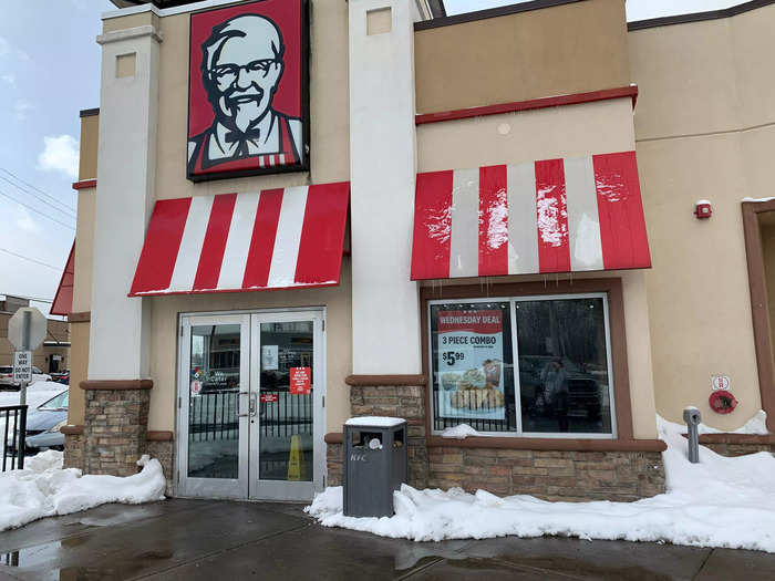 Next, I went to KFC on an equally snowy day.