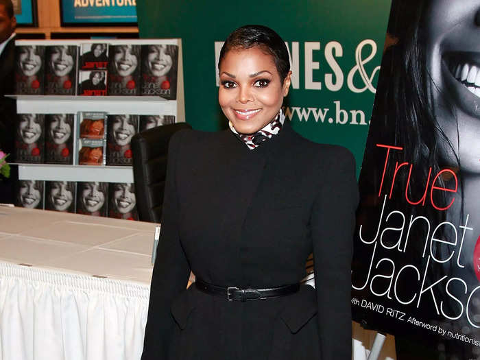 Jackson channeled a blast in from the past with an all-black outfit while promoting her memoir, "True You: A Journey to Finding and Loving Yourself."