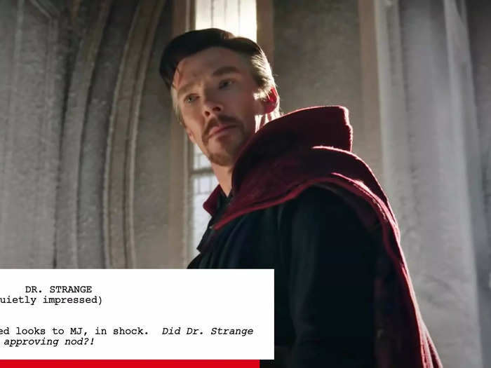 Later in the film, Dr. Strange is "quietly impressed" to learn that Ned could open a portal.