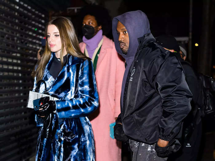 Ye and Julia Fox met for the first time on New Year