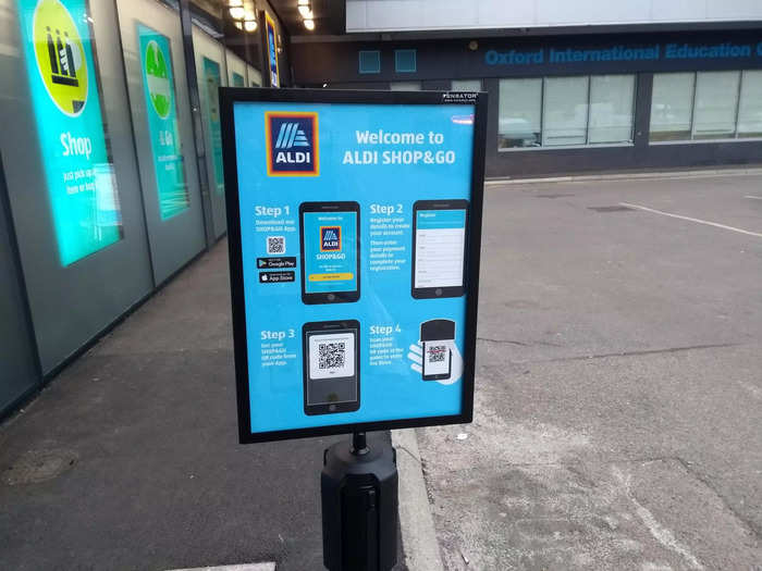 ... and instructions on how to use the app, which was specific to this store and differed from the main Aldi app that some shoppers may already have.