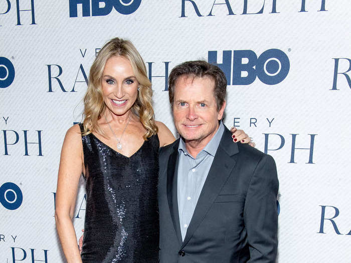 Michael J. Fox is 5 foot 4 while his wife, Tracy Pollan, is 5 foot 6.