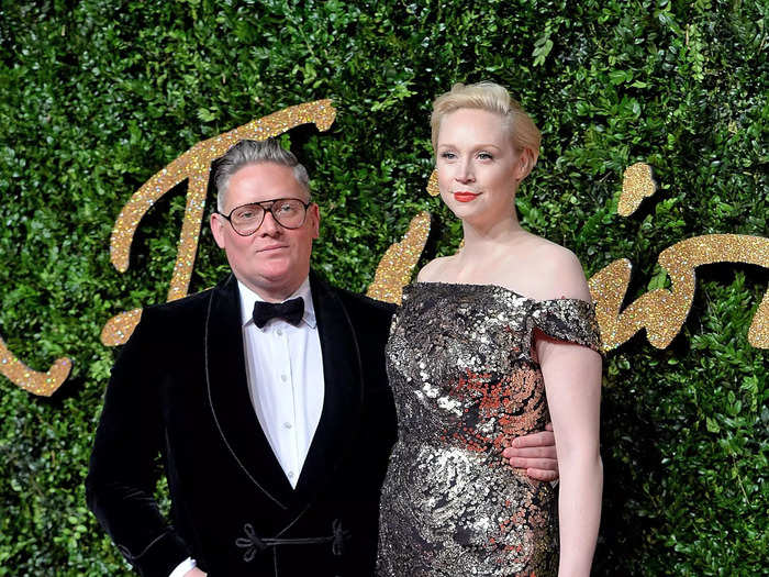 Six-foot-3 Gwendoline Christie stands taller than her 6-foot partner, Giles Deacon.