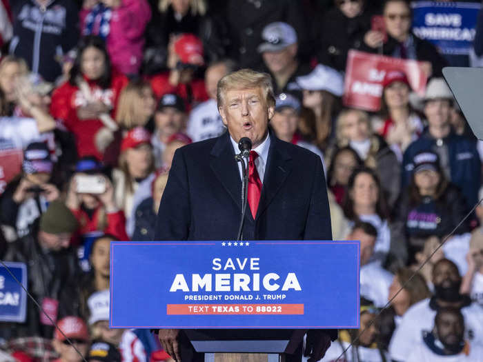 Former president Donald Trump continues to hold rallies and call the 2020 election into question amid several ongoing investigations.