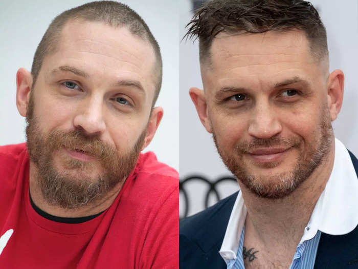 Tom Hardy used to have a slit in his eyebrow, as well.