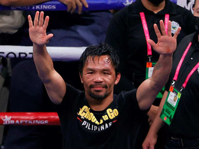 Manny Pacquiao said Tom Brady inspired him to keep competing in his 40s.