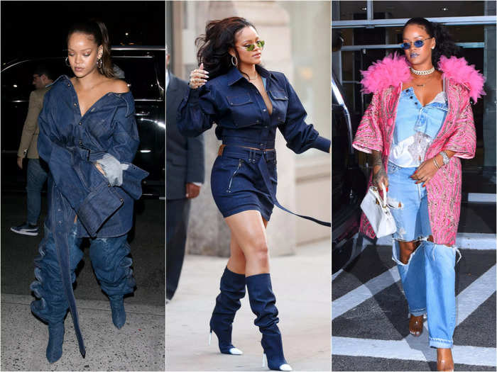 The singer has worn the double-denim trend on multiple occasions while visiting New York City.